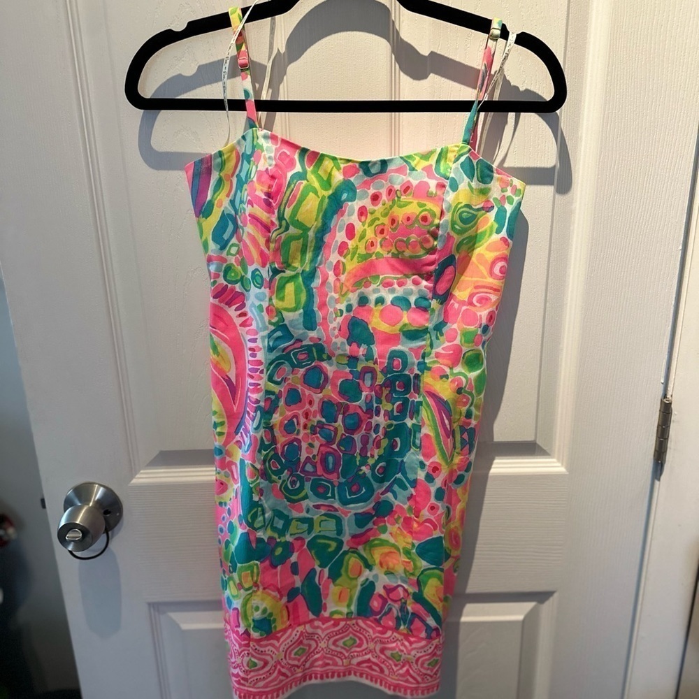 Lilly Pulitzer Shelli Serene Blue Big Escapade Engineered Tie Back 00 - Picture 6 of 8